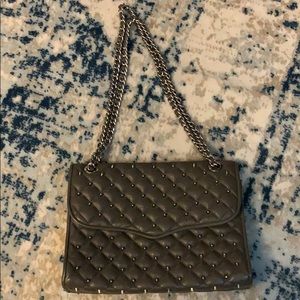 Rebecca minkoff grey studded bag new